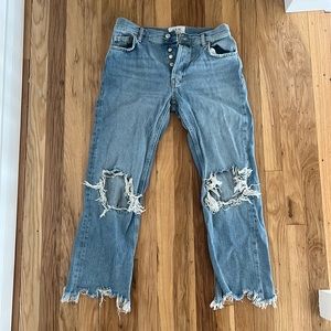 x We The Free Maggie Straight Jean in Light Stone
Free People